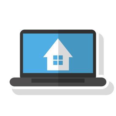 İzole evin içinde laptop tasarım