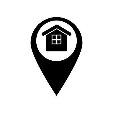 İzole evin içinde gps düğmesi tasarım