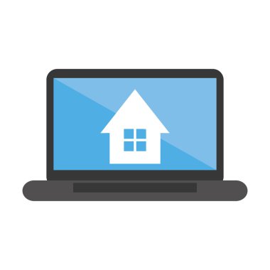 İzole evin içinde laptop tasarım