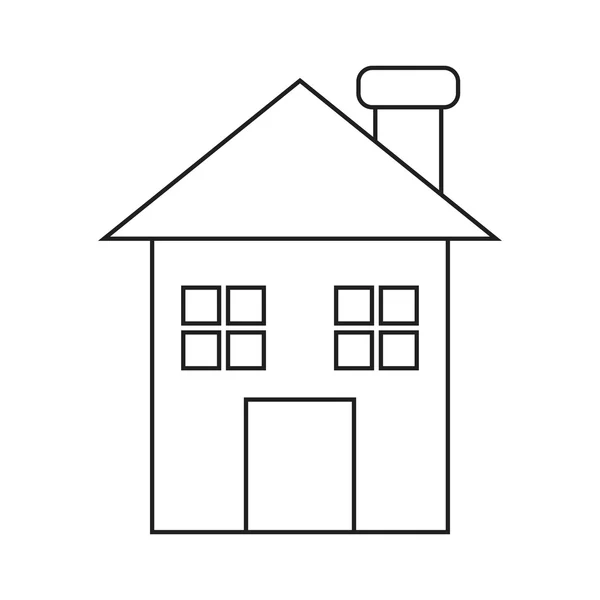 孤立的房子建筑设计 — 图库矢量图片