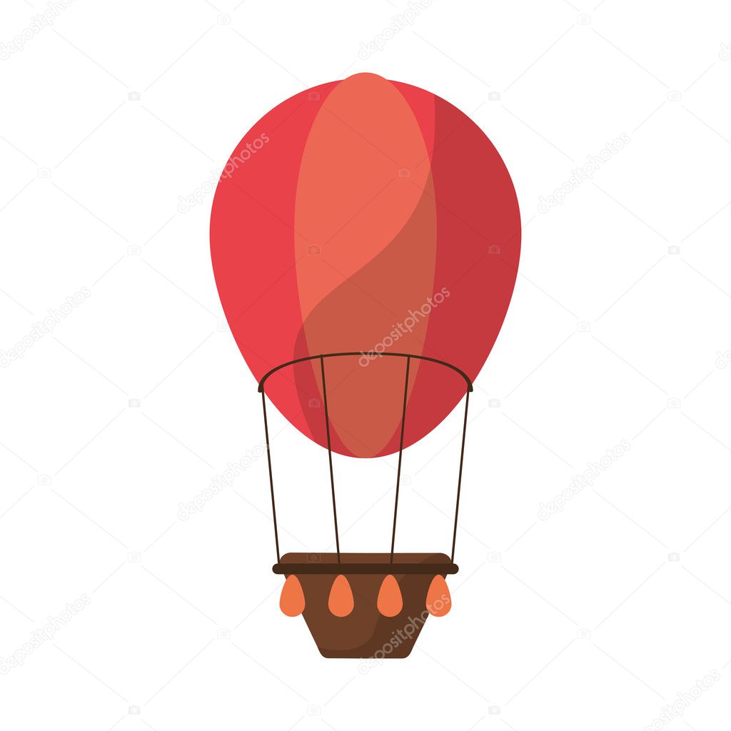 Isolated hot air balloon design