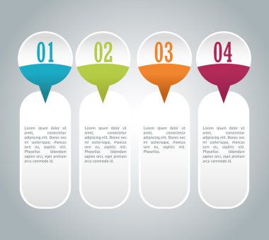 Adımları seçenekleri ve Infographic tasarım