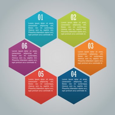 Adımları seçenekleri ve Infographic tasarım