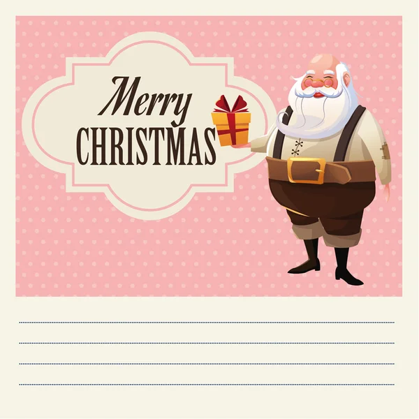 Santa dessin animé de la saison de Noël — Image vectorielle