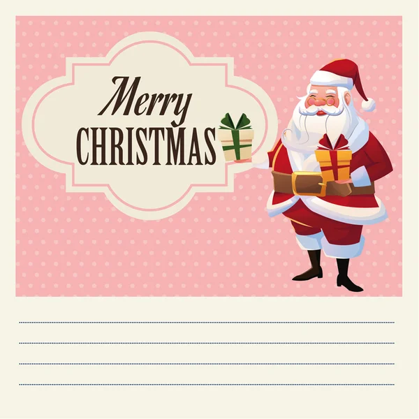 Santa kreskówka Bożego Narodzenia — Wektor stockowy