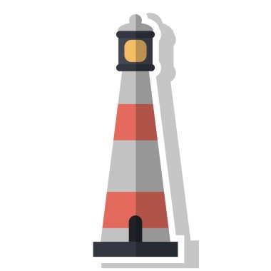 İzole yaz deniz feneri