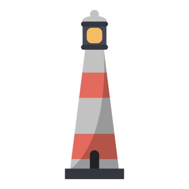 İzole yaz deniz feneri