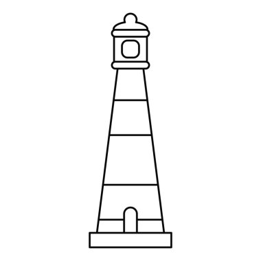 İzole yaz deniz feneri