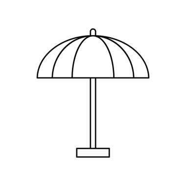 İzole yaz şemsiye tasarımı