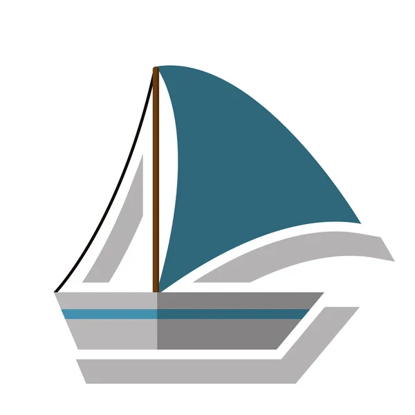 Isoleret sejlbåd design – Stock-vektor