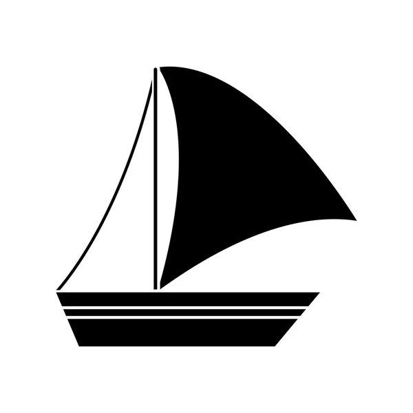 Isoliertes Segelboot-Design — Stockvektor