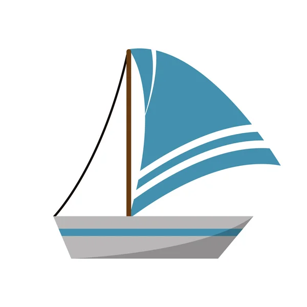 Diseño de velero aislado — Vector de stock