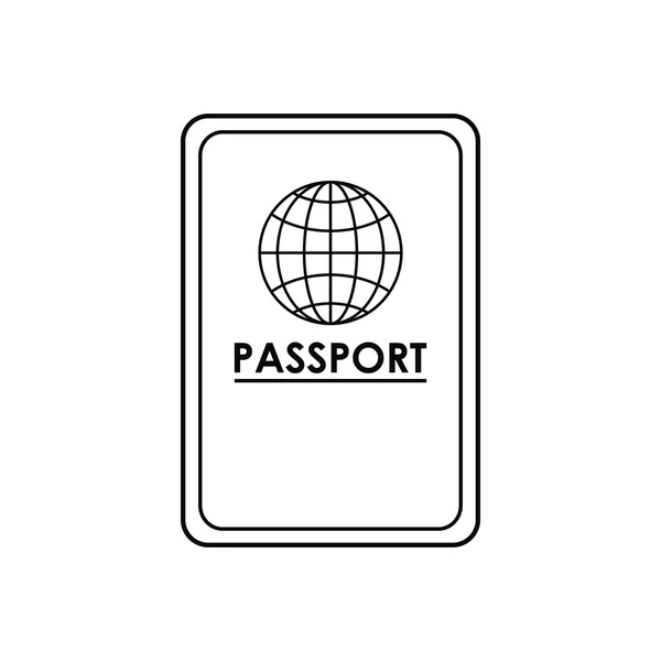 Cestovní pas konceptu cestování a cestovní ruch — Stockový vektor