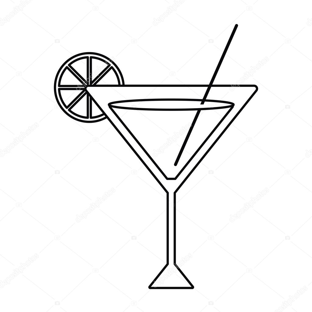 Isolated summer cocktail design
