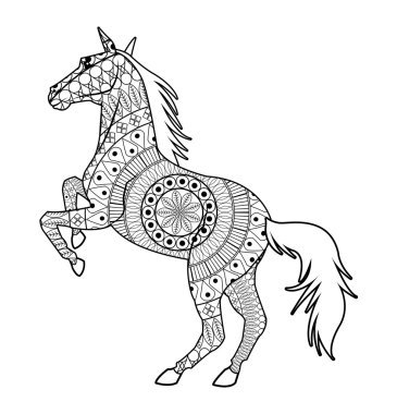 Siyah ve beyaz at tasarım