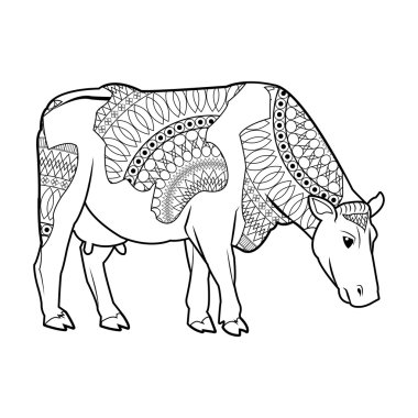 Siyah ve beyaz inek tasarım