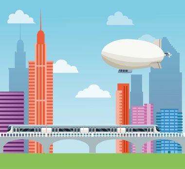 Binalar büyük şehir tasarım