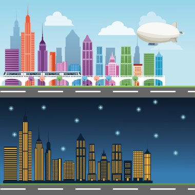 Binalar büyük şehir tasarım