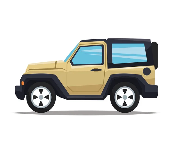 Jeep jármű és a közlekedési tervezés — Stock Vector