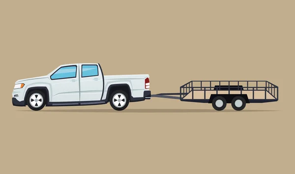 Fordon med släpvagn och transport design — Stock vektor