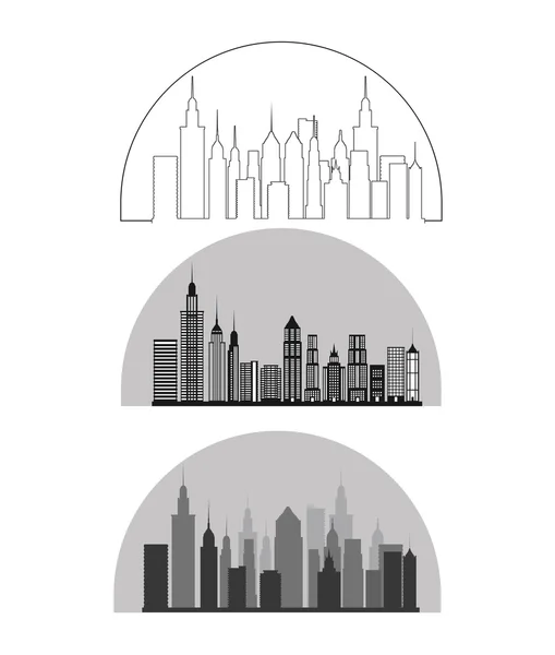 Bâtiments de conception de grande ville — Image vectorielle