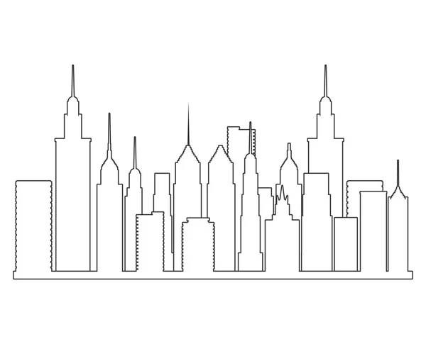 Buildings of big city design — Stock Vector