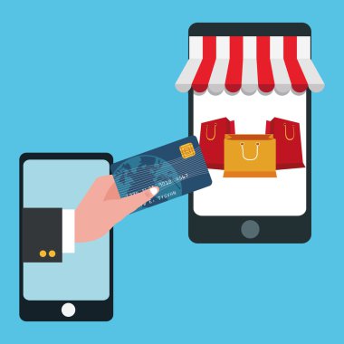 Smartphone alışveriş ve ödeme tasarım