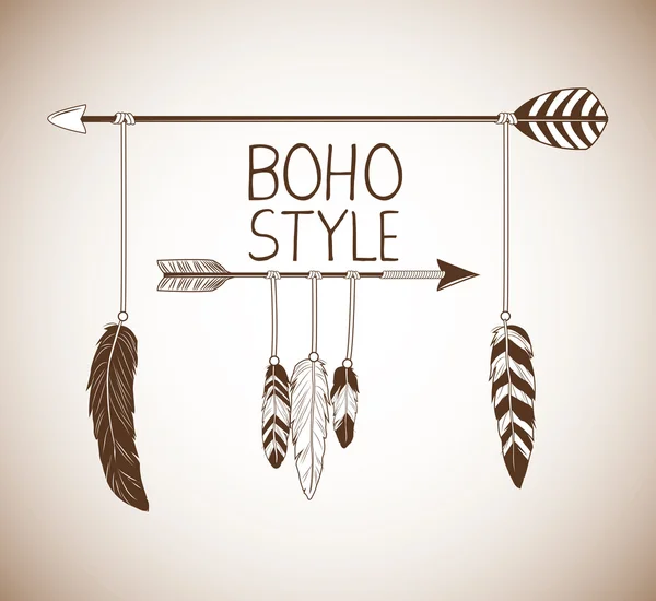 Boho στυλ bohemic και στολίδι σχεδιασμού — Διανυσματικό Αρχείο