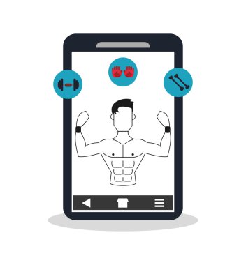 Smartphone ve sağlıklı yaşam tarzı tasarım