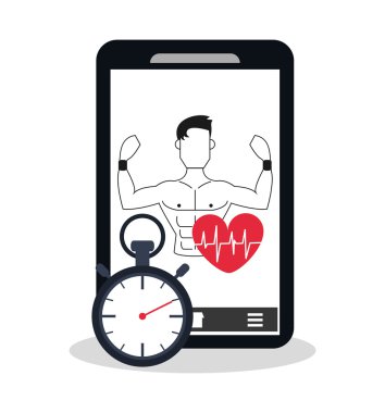 Smartphone ve sağlıklı yaşam tarzı tasarım