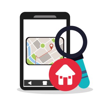 Akıllı telefon ve gps Tasarım Haritası