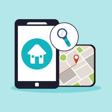 Akıllı telefon ve gps Tasarım Haritası