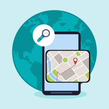 Akıllı telefon ve gps Tasarım Haritası