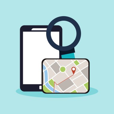 Akıllı telefon ve gps Tasarım Haritası