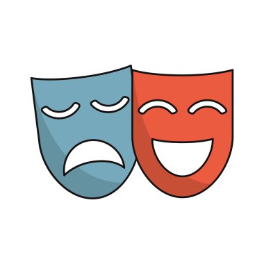 Karnaval tasarım izole maskesi