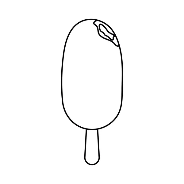 Conception de crème glacée isolée — Image vectorielle