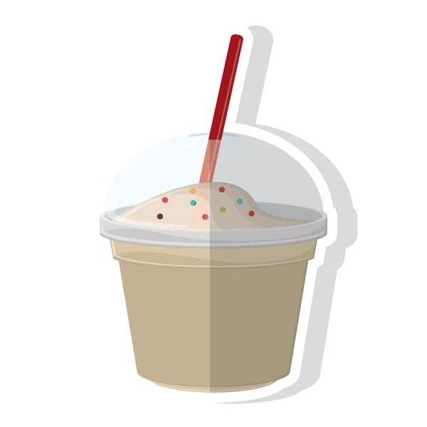 Isoliertes Milchshake-Eis — Stockvektor