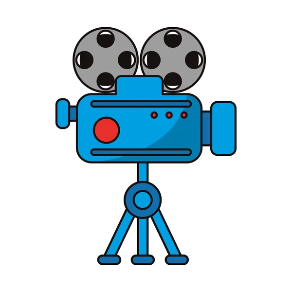 Diseño de videocámara de cine aislado — Vector de stock