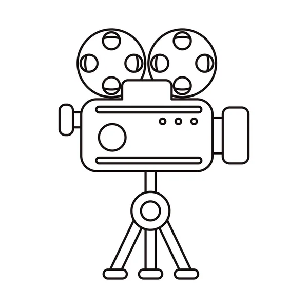 Isoliertes Kino-Videokamera-Design — Stockvektor
