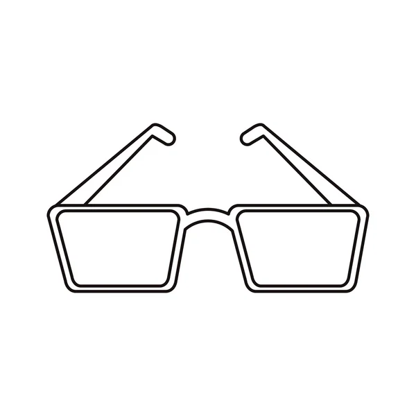 Cinéma isolé 3d lunettes design — Image vectorielle