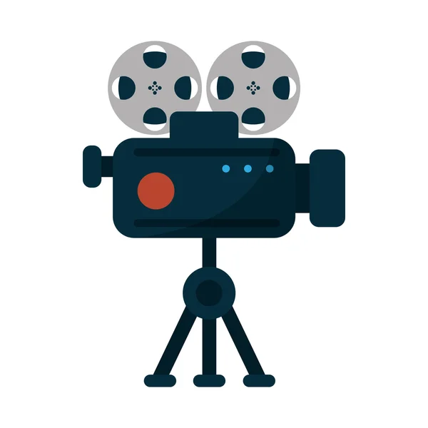 Design de videocamera de cinema isolado — Vetor de Stock