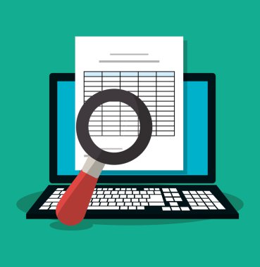 Fatura belge ve laptop tasarım