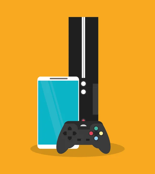 Smartphone en videogame ontwerp — Stockvector