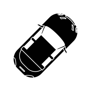 İzole araba araç siluet tasarım