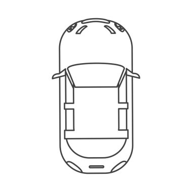 İzole araba araç siluet tasarım
