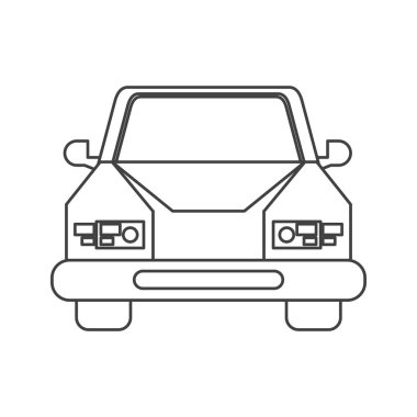 İzole araba araç siluet tasarım