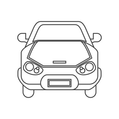 İzole araba araç siluet tasarım