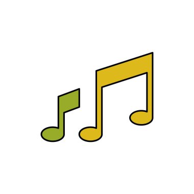 İzole müzik Not Tasarım