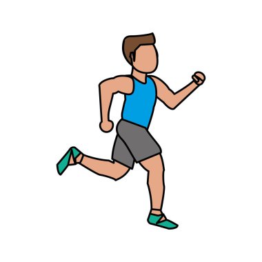 İzole runner adam tasarım