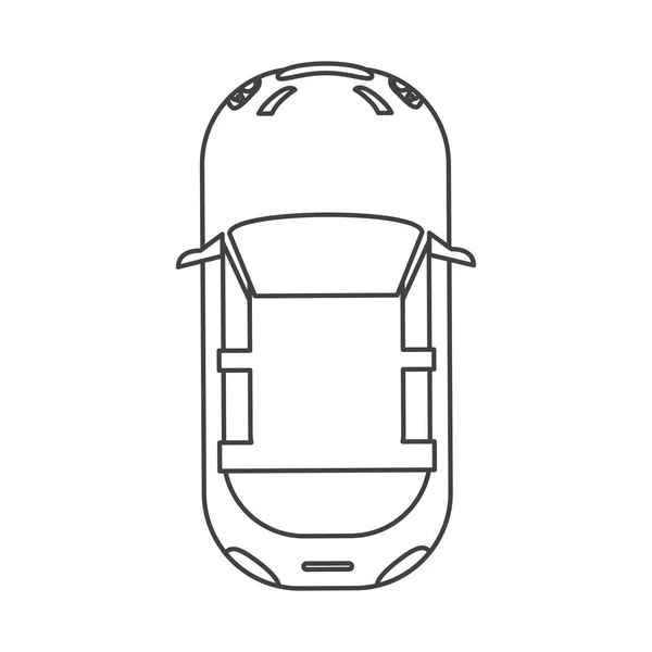 격리 된 자동차 차량 실루엣 디자인 — 스톡 벡터